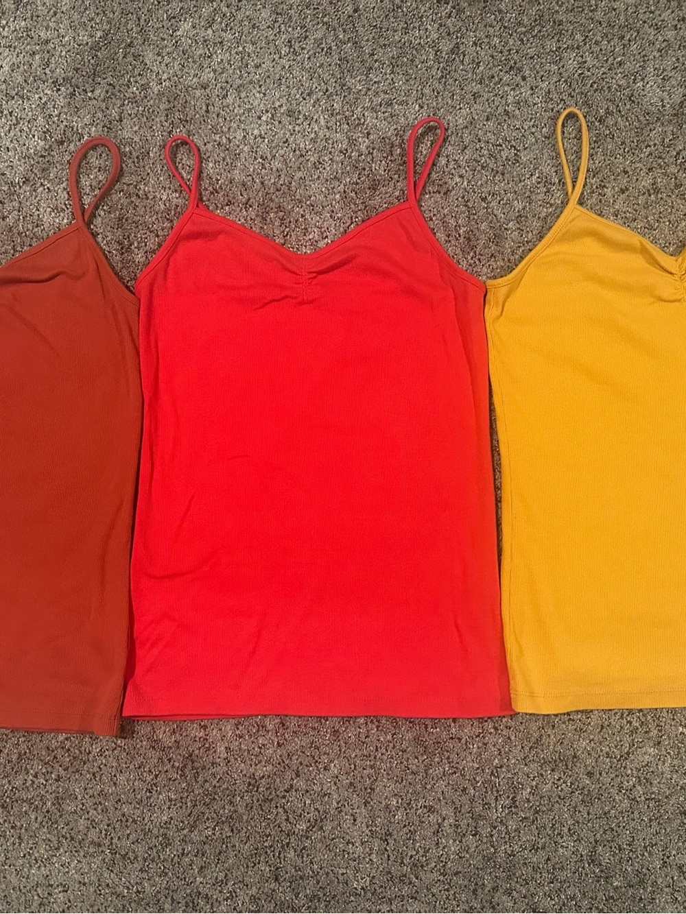 No Boundaries Spaghetti Strap Ribbed Tees 3 Colors